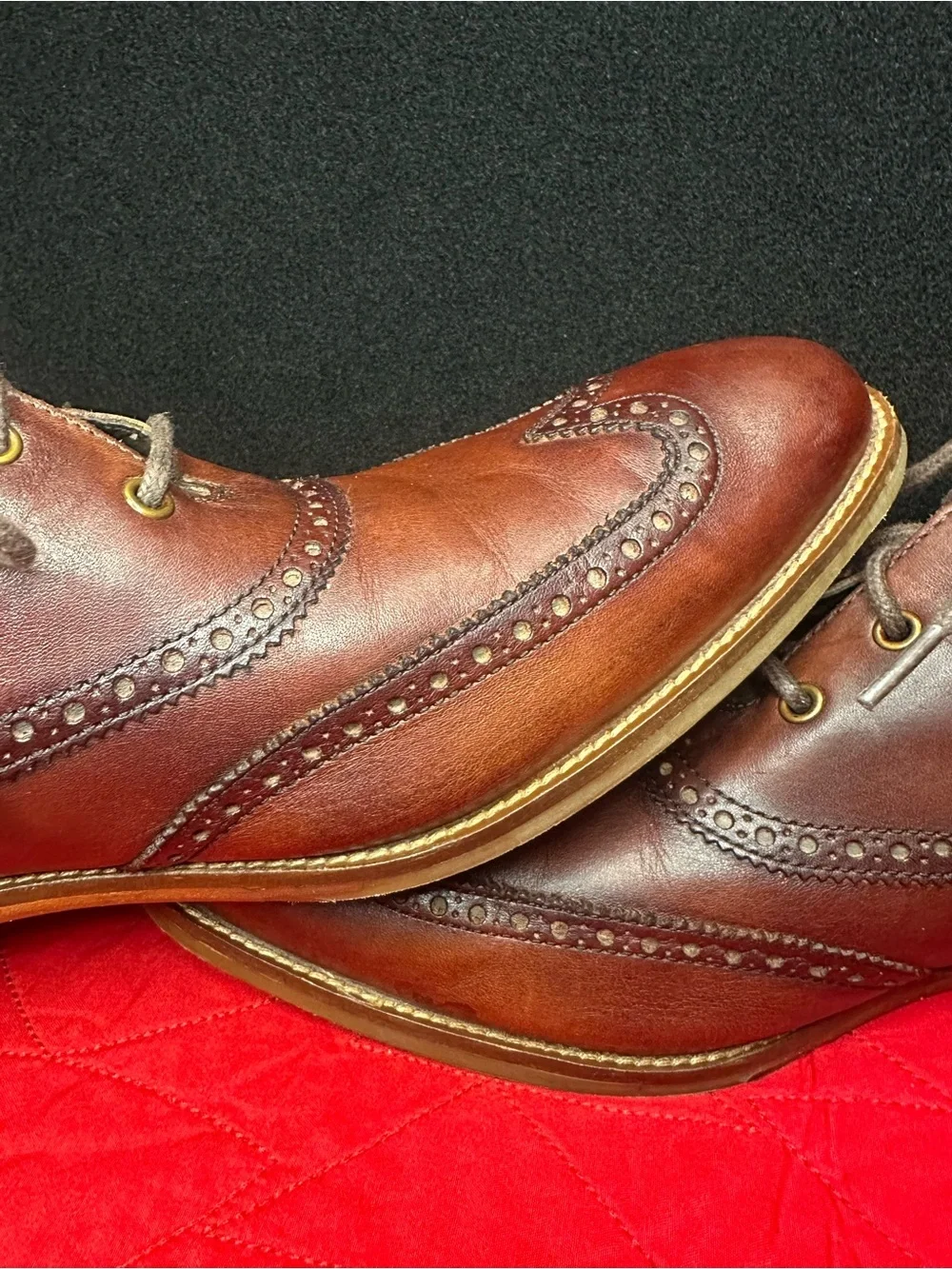 Cole Haan Brown Leather Wingtip Chukka Boots